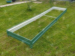 Грядка «Усиленная» 0.8*2м (высота 15 см) с полимерным покрытием RAL 6005