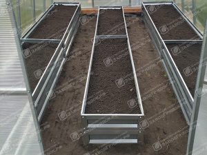 Грядки в теплицу «Усиленные» оцинкованные (высота 40 см)